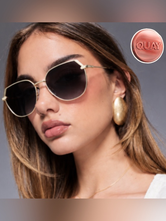 Quay Australia Accessories - 🆕 Quay Main Character White/Gold Sunglasses (paperwork, case, cleaning rag)